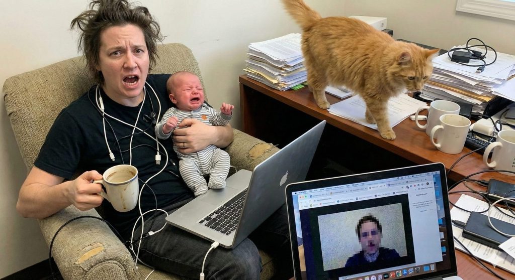 Stressful remote work chaos without AI for remote teams